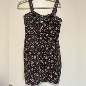 Denim floral dress